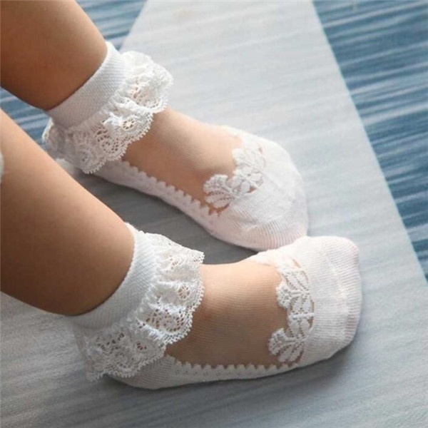 Cute Lace Floral Net Baby Sock - Unisex Baby Socks Non Slip ulasan dan harga