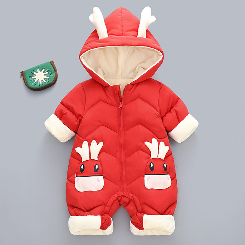 1-3Y Infant Thick Velvet Rompe - Cotton Baby Onesies Zipper ulasan dan harga