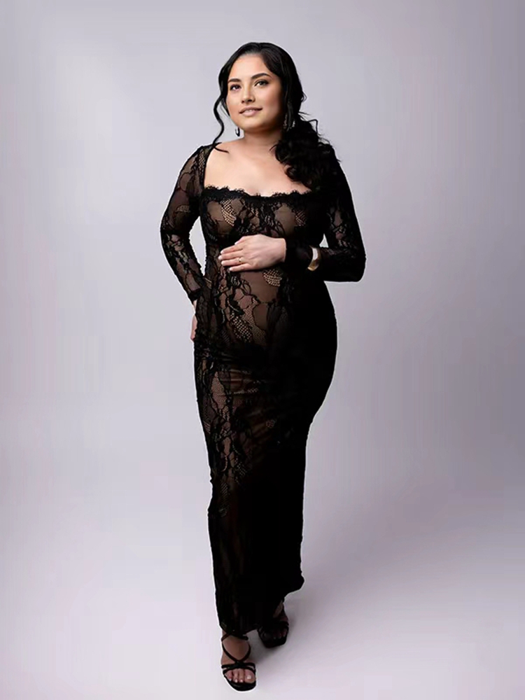 Lace Maternity Photoshoot Dres - Maternity Wear ulasan dan harga